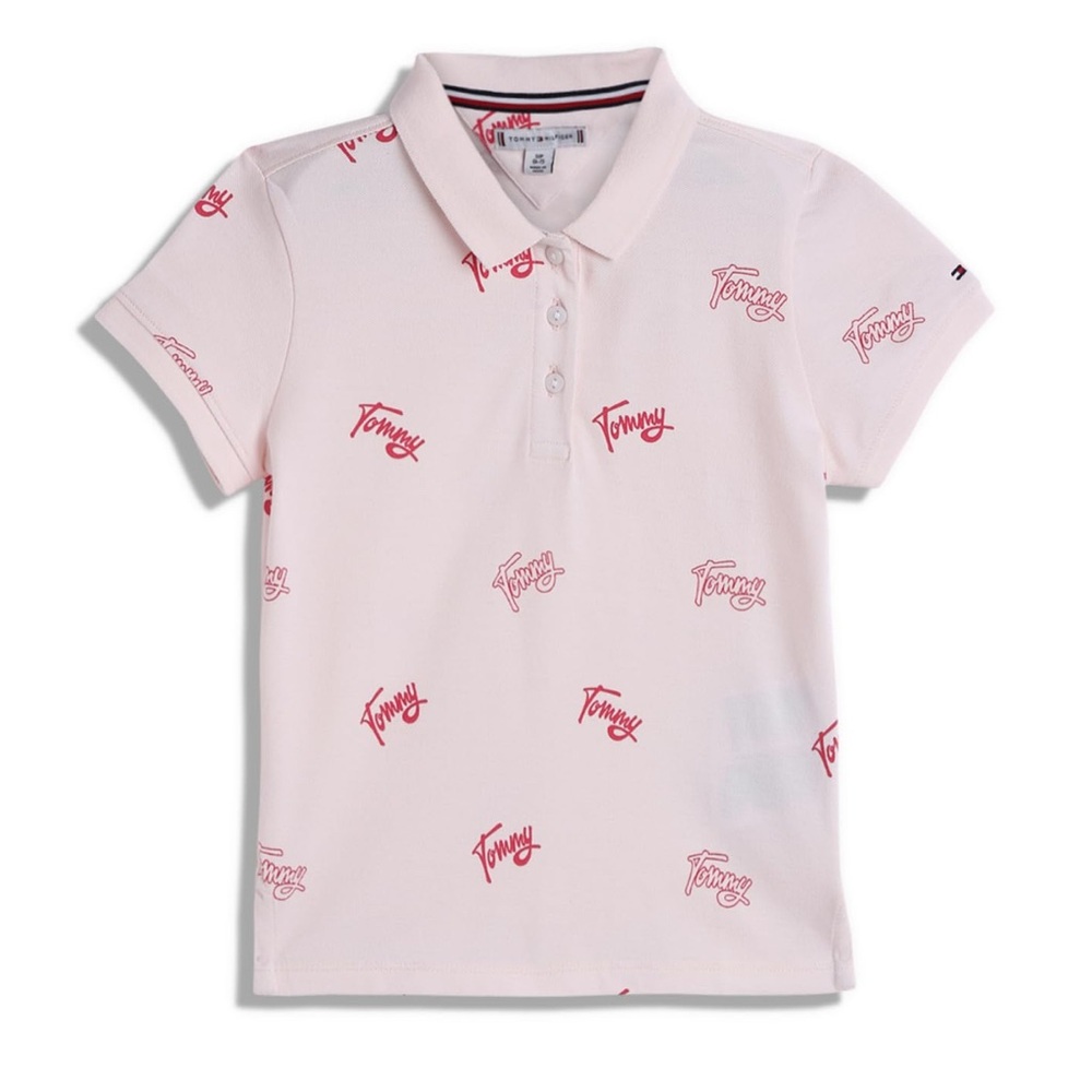 Tommy Hilfiger Kids Light Pink Logo Polo